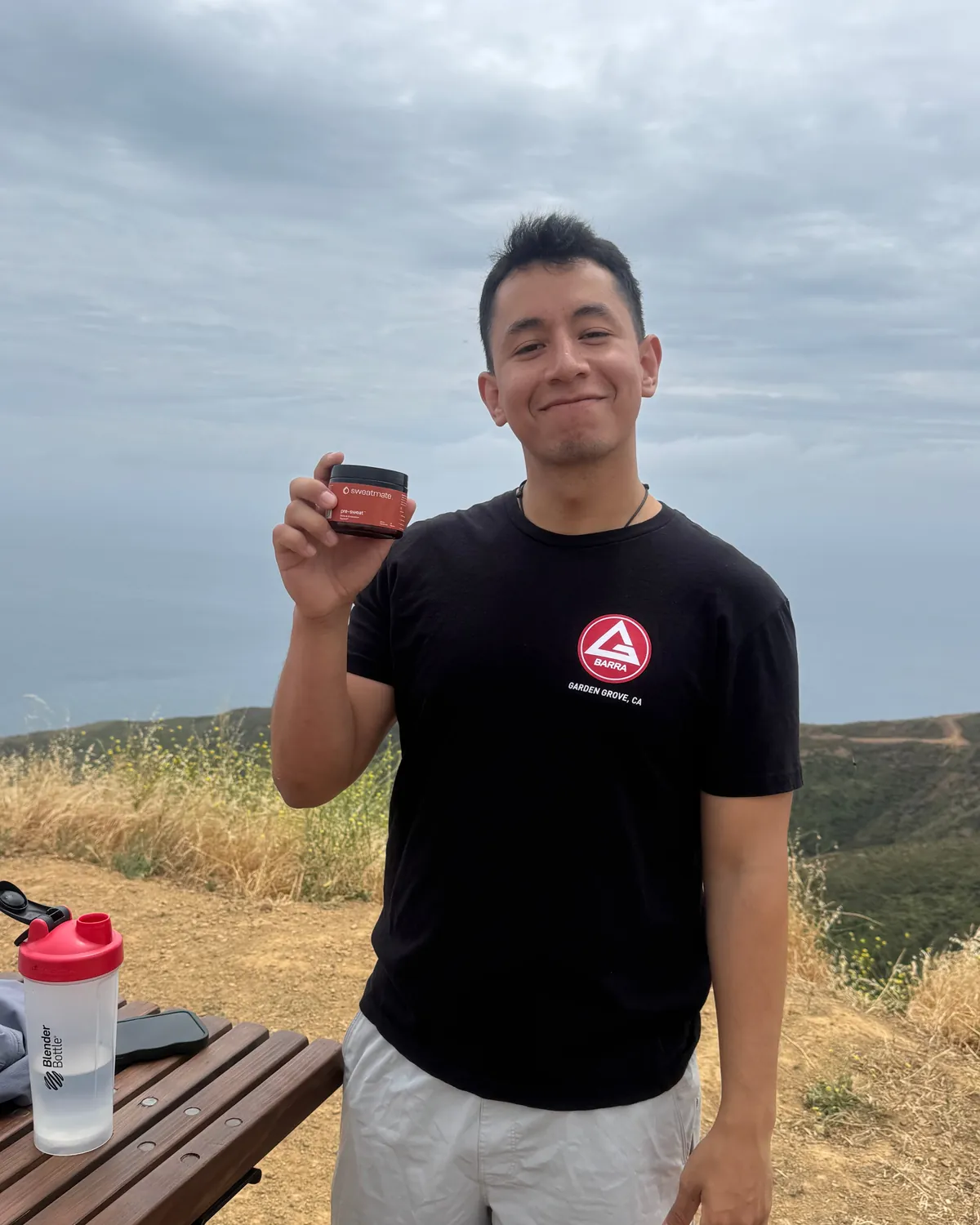 Andrés with Sweatmate pre-sweat