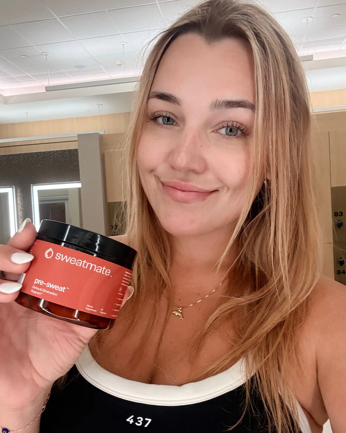 Alexis with Sweatmate pre-sweat