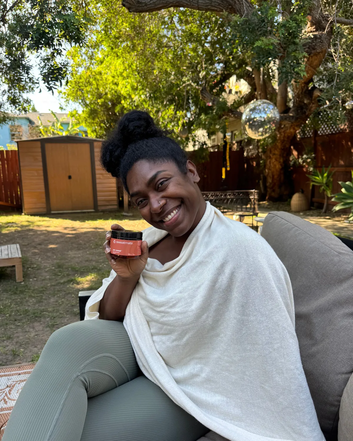 Shanté with Sweatmate pre-sweat